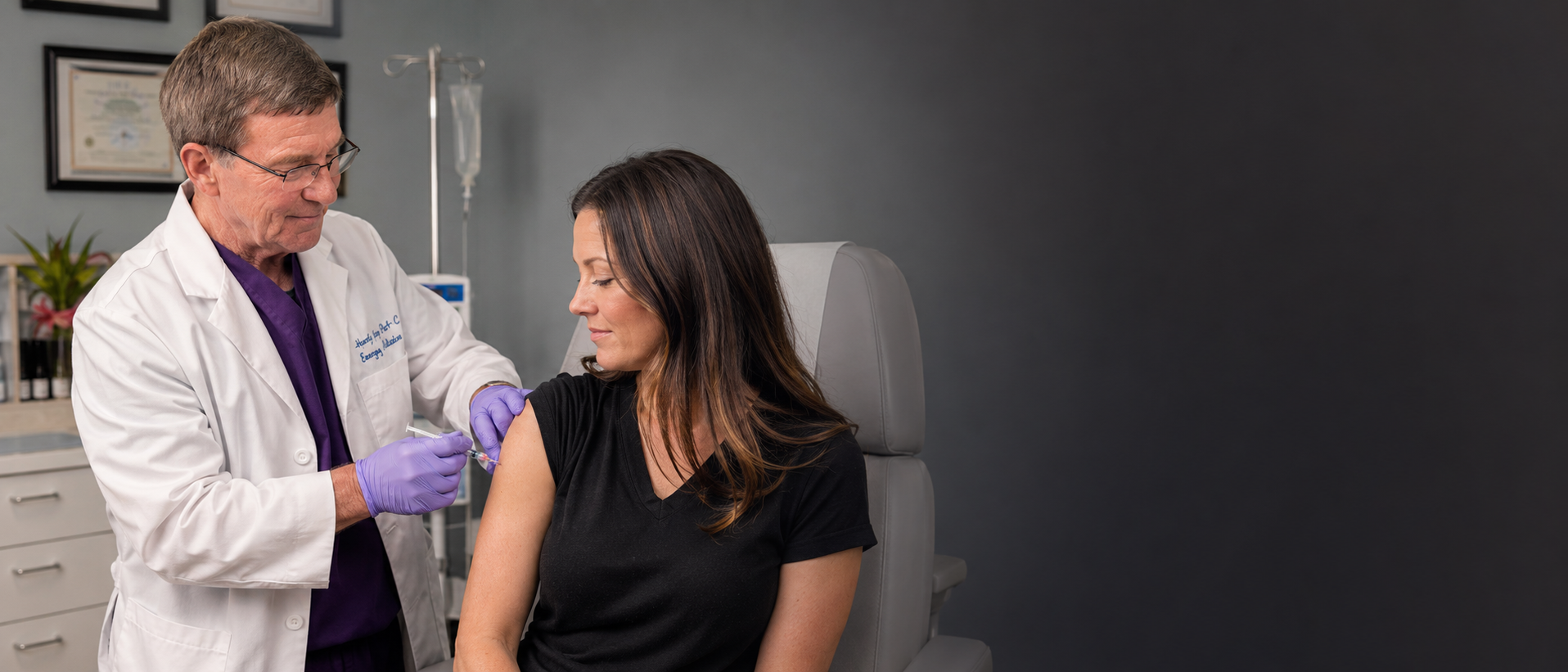 A provider preparing peptide therapy at MBS Medicine